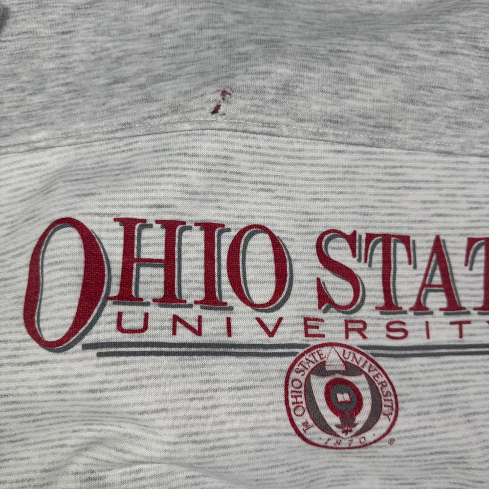 Vintage Gear For Sports Ohio State University Sweatshirt XL Grey White Buckeyes - Picture 8 of 9